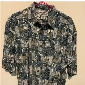 Boca Classics Hawaiian Shirt Palm Trees Swordfish